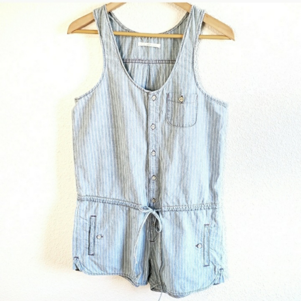 Levi's Sleeveless Denim PinStripe Short Romper